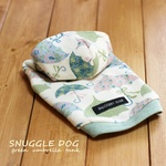 犬服・オーダー　パステルグリーンumbrella柄フード