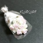 ☆送料無料☆愛を込めて花束を（薄ピンク、薄黄緑グラデーション/ホワイト）