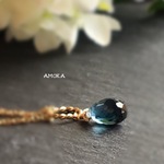 14kgf ロンドンブルートパーズ ネックレス       アイスブルー