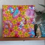 ＜ご依頼品＞レトロアニマル＆フラワーの携帯ボックスティシュケース 