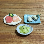 『会社帰りに居酒屋へ！』■生牡蠣・刺身など■』ミニチュアフード ３個セット