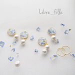 オオイヌノフグリのプチピアス/イヤリング*:..｡♡
