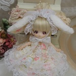 *～うさみみ*ローズ～* ミニスウィーツドール*オビツ11*ドレスset