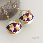 [ MARI・CO ] violet ミニ手まり ピアス 