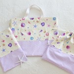 入園セット☆海を感じるシェルが可愛い♪レッスンバッグ・体操着入れ・上履き入れ【送料無料】