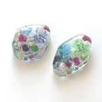 かすみ草のアシンメトリーなピアス/イヤリング    《受注生産》