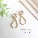  スワロビジューとラフリングのピアス/イヤリング