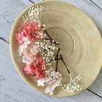  プリザーブドフラワー○春の桜色アナベルアジサイとかすみ草○ヘッドドレス