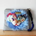 <再入荷!>Lion clutch/blue