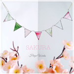 《SAKURA》光をまとうガーランドS*stained glass