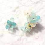 ☆華やか可愛いあじさいのイヤーカフセット♡ブルー☆