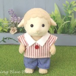 ｓ112　シルバニア　お父さんサイズのお洋服　レッド×ブルー