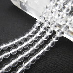 AAAグレード/天然水晶/size(4㎜玉)/1set(25玉)/ No.4083ｰw /   純粋と浄化を象徴する万能パワーストーン ４月の誕生石です/             