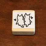  手帳に使える　猫の消しゴムハンコ