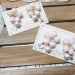 一重桜のピアス