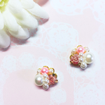 ピンク ビジュー パールピアス*イヤリング*