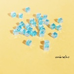 ☆Cube Beads★Bonnie Blue　オーロラ　ブルー　ガラスビーズ　キューブ　3㎜　50個