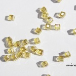 ☆Cube Beads★Champagne gold　オーロラ　シャンパンゴールド　ガラスビーズ　キューブ　3㎜　50個