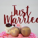 "Just Married" ケーキトッパー（ウェディング) 4