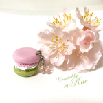 "SPRING MACARON” 春の和菓子 ３色カラーのマカロン チャーム ＊再販×3