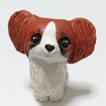 プチわんこ  パピヨン 茶白 お座り