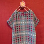 【再販】ニット*カラフル水玉半袖ワンピース