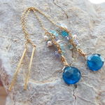 blue neon［アパタイトのピアス］