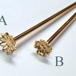 ◆送料込み！◆台座付きかんざし２本(A＋B)