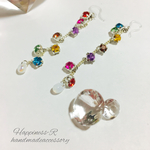 虹色ドロップピアス・イヤリング