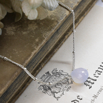  #283N★マイクロカット☆天然色カルセドニーのシンプルネックレスSilver925