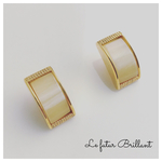 noble＊classical button pierce or earring(cream yellow)