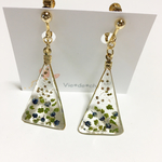 三角イヤリング(ブルー)