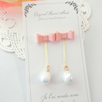 【2way】何度でもリボンにキュン♡パールキャッチピアス