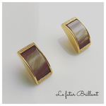 noble＊classical button pierce or earring(brown)