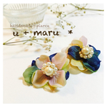 [再販]パールのお花とフラワーキャッチの2way春ピアス/送料無料