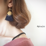 大ぶりフリンジワープピアス