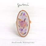 flower ring ＊ purple oval