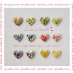お花＆パールのハートのピアス or イヤリング♥