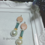 大ぶりパールの大ぶりピアス