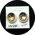 【星空鉱石・白色結晶ver.】 HV10P　8mmレジンアイ縦長虹彩Ｍサイズ