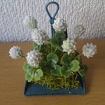 【再販】樹脂粘土●シロツメクサ ダストパン●
