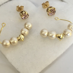 2way〜コットンパールピアス