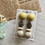    【再販☆】ヴィンテージ調ビーズ✱カボションピアス