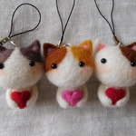 再び・ぶちねこさんストラップ