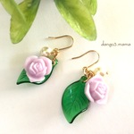 ラスト1点☆300円☆2点限定☆薔薇☆スワロフスキーパールのピアス/イヤリング