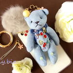 saly☆3wayクマさんのキーホルダー&イヤホンジャック&ストラップ