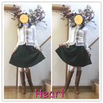 お値打ち、リボン付き、グリーンフレアースカート💖フレアー感なんとも可愛い❣️❣️