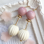 春色大ぶりピアス♡アンティークピアス