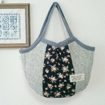 あったかグラニーバッグ♪フラワーコーデュロイ