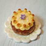 シムネルケーキ・お皿セット(ミニチュアスイーツ)